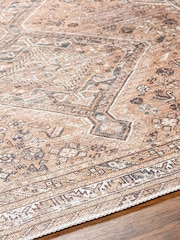 LIVABLISS Pink Amelie Vintage Traditional Washable Rug - Image 6 of 6