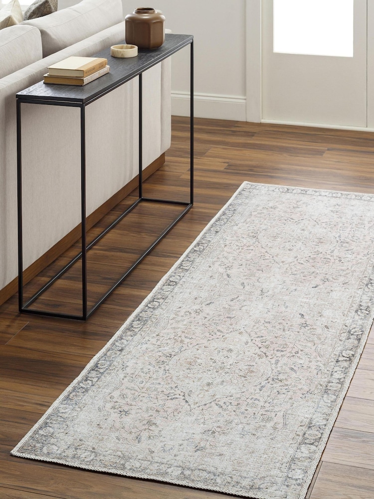 LIVABLISS Blue Amelie Vintage Traditional Washable Rug - Image 1 of 6 LIVABLISS Blue Amelie Vintage Traditional Washable Rug - Image 1 of 6