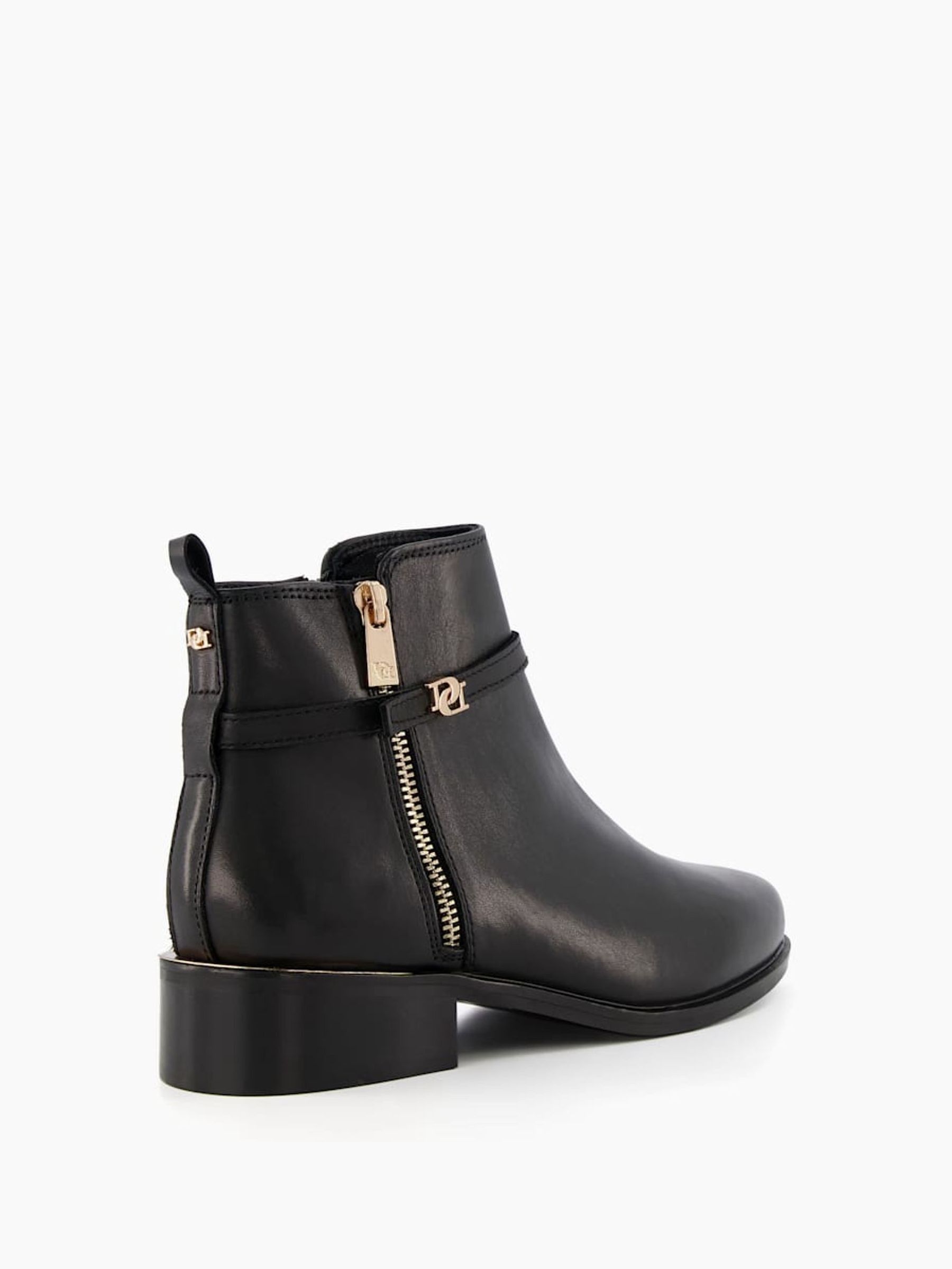 DUNE LONDON Pap Buckle Trim アンクルブーツ Buy Dune London Black Wide Fit Pap Buckle Trim Ankle Boots
