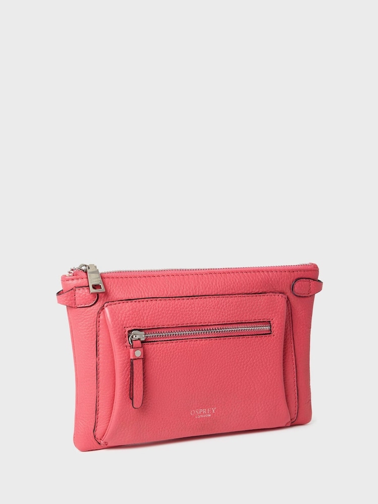 Osprey London Ruby Leather Cross-Body Clutch Bag - Image 5 of 5