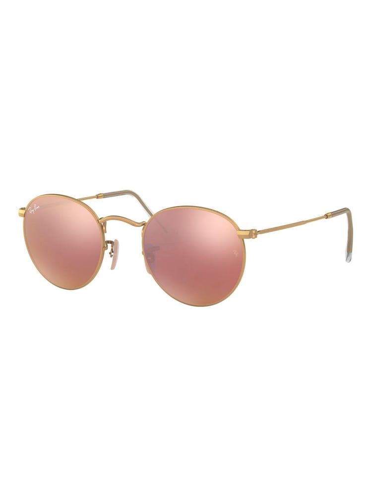 Ray-Ban Gold & Copper Mirror Lens Round Metal Sunglasses - Image 12 of 12