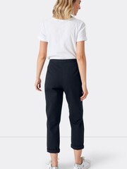 Crew Clothing Company Navy Blue Cotton Tapered Casual Trousers - Image 2 of 4