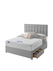 Silentnight Grey Miracoil Geltex 2 Drawer Divan Bed Set - Image 4 of 6