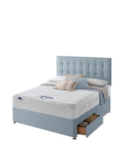 Silentnight Blue Miracoil Geltex 2 Drawer Divan Bed Set - Image 4 of 6
