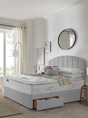 Silentnight Grey Miracoil Geltex Pillowtop 2 Drawer Divan Bed Set - Image 1 of 6