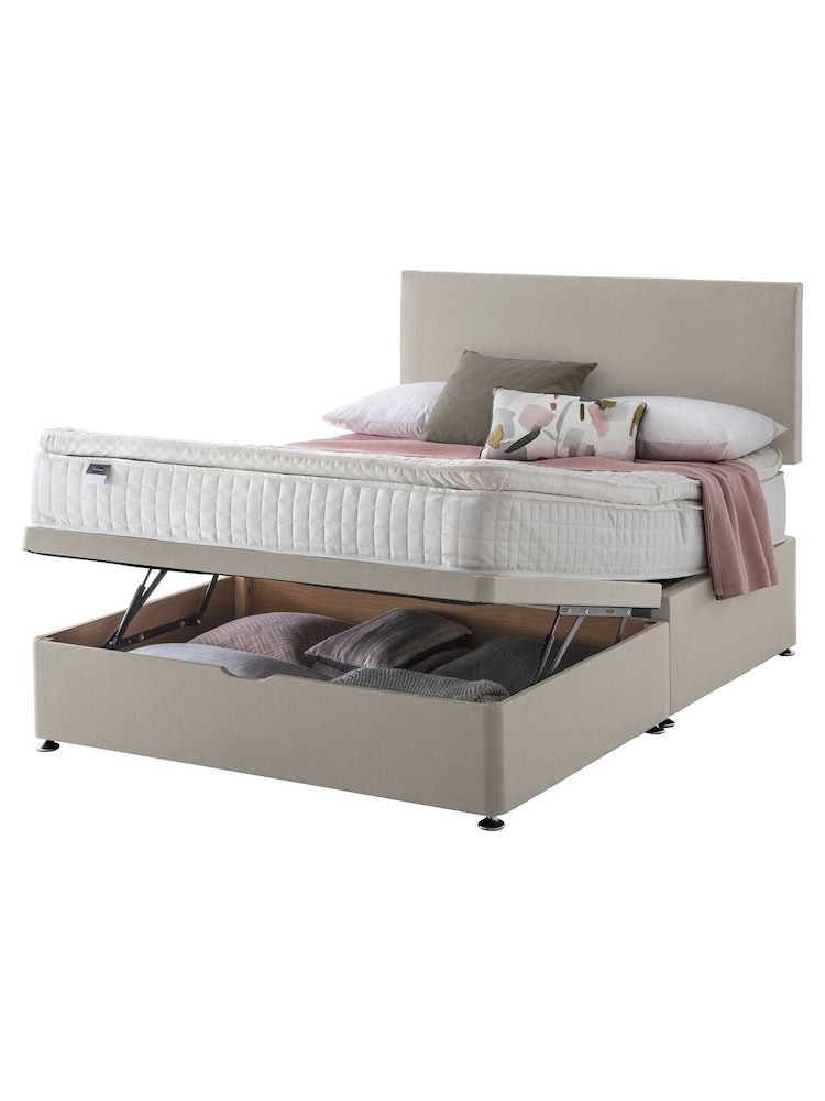 Silentnight Natural Mirapocket 1000 Geltex Pillowtop Ottoman Divan Bed Set - Image 1 of 5