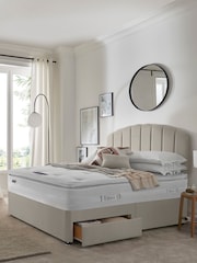 Silentnight Natural Mirapocket 2000 Geltex Pillowtop Mattress and 2 Drawer Divan Base Bed Set - Image 1 of 5