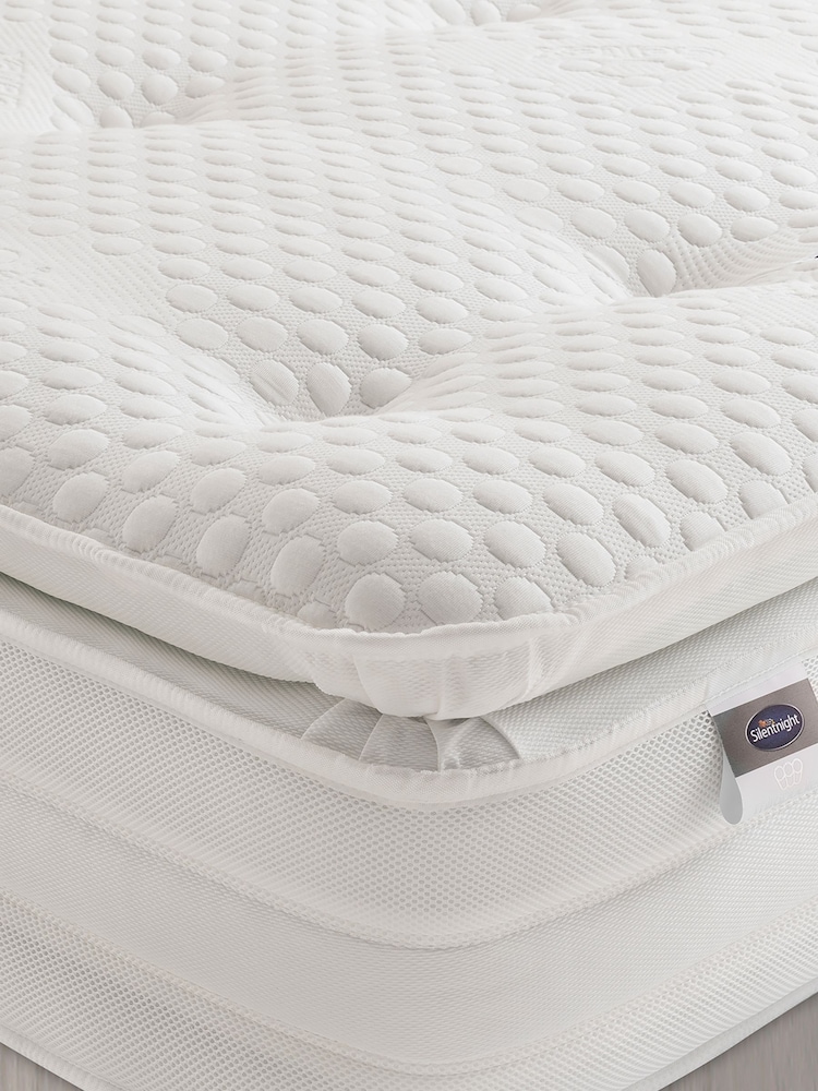 Silentnight Blue Mirapocket 2000 Geltex Pillowtop Mattress and 2 Drawer Divan Base Bed Set - Image 2 of 5
