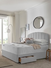 Silentnight Grey Mirapocket 2800 Geltex Mattress and 2 Drawer Divan Base Bed Set - Image 1 of 5