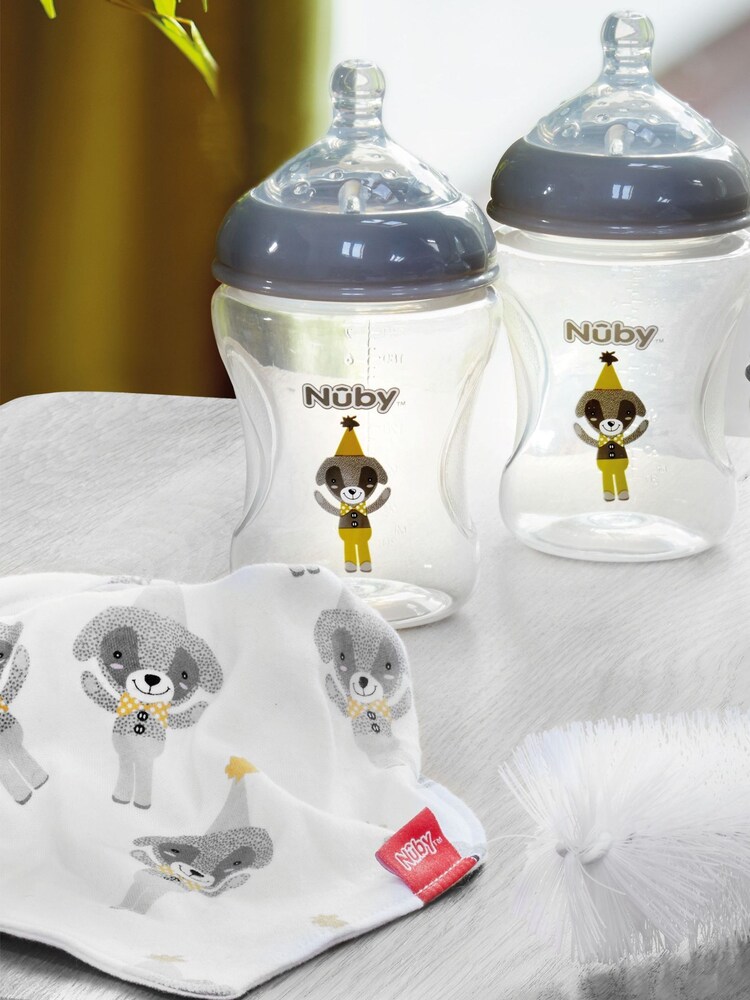 Nuby Grey Bottle Feeding Kit - Image 1 of 3 Nuby Grey Bottle Feeding Kit - Image 1 of 3