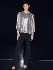 Silver Next Long Sleeve Deep Cuff Top - Image 2 of 5