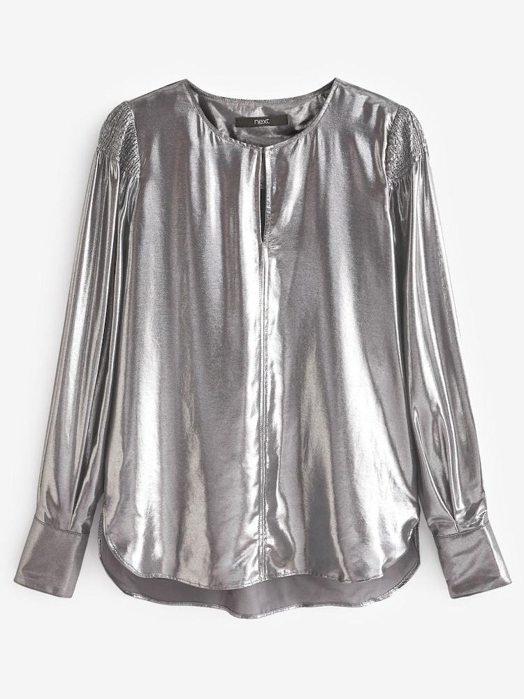Silber - Next Langärmeliges Top mit breiten Bündchen - Bild 5 von 5 Silber - Next Langärmeliges Top mit breiten Bündchen - Bild 5 von 5