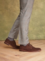 Joules Suede Derby Brown Suede Derby - Image 7 of 7