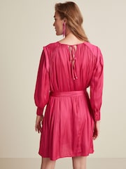 Pink Satin Mini Dress - Image 3 of 6