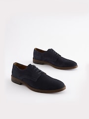 Joules Suede Derby Navy Blue Suede Derby - Image 1 of 6