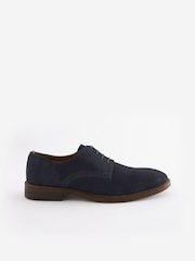 Joules Suede Derby Navy Blue Suede Derby - Image 2 of 6