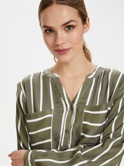 Kaffe Green Babara Long Sleeve Shirt Blouse - Image 3 of 9
