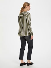 Kaffe Green Babara Long Sleeve Shirt Blouse - Image 4 of 9