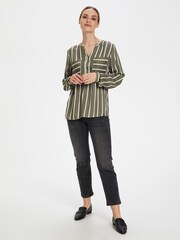 Kaffe Green Babara Long Sleeve Shirt Blouse - Image 5 of 9