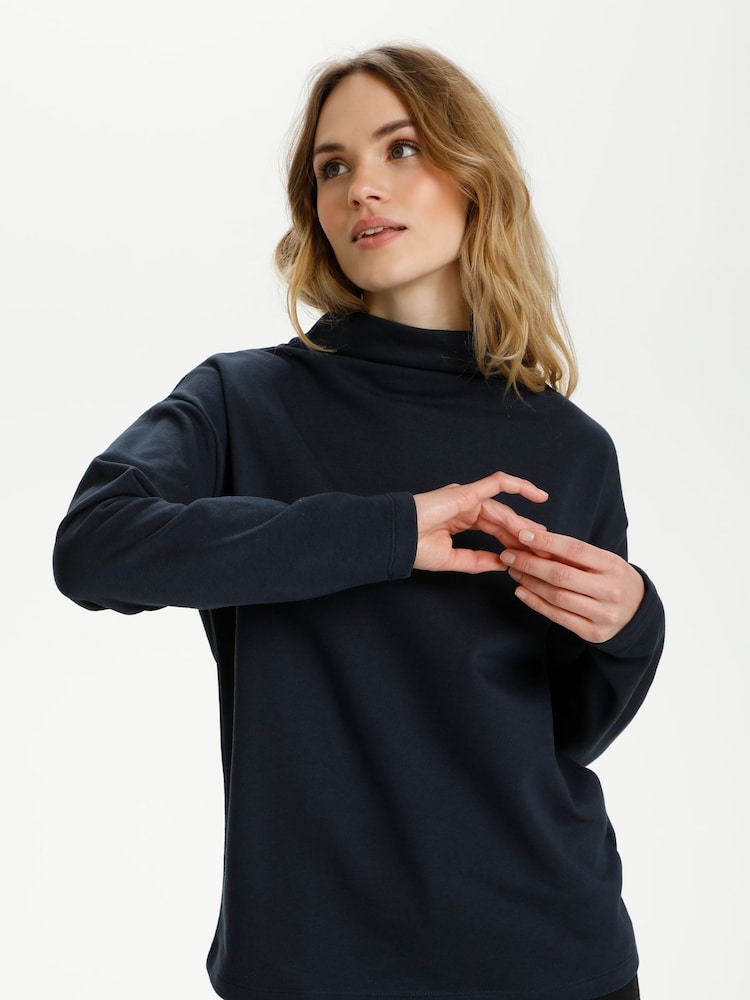 Kaffe Blue Jamy Oversized Sweat Pullover - Image 1 of 1 Kaffe Blue Jamy Oversized Sweat Pullover - Image 1 of 1