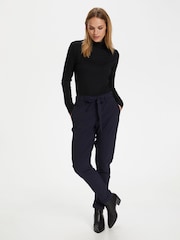 Kaffe Black Yoko Jersey Fitted Rollneck Blouse - Image 2 of 7
