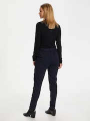 Kaffe Black Yoko Jersey Fitted Rollneck Blouse - Image 3 of 7