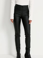 Kaffe Black Ada Faux Leather Leggings - Image 2 of 7