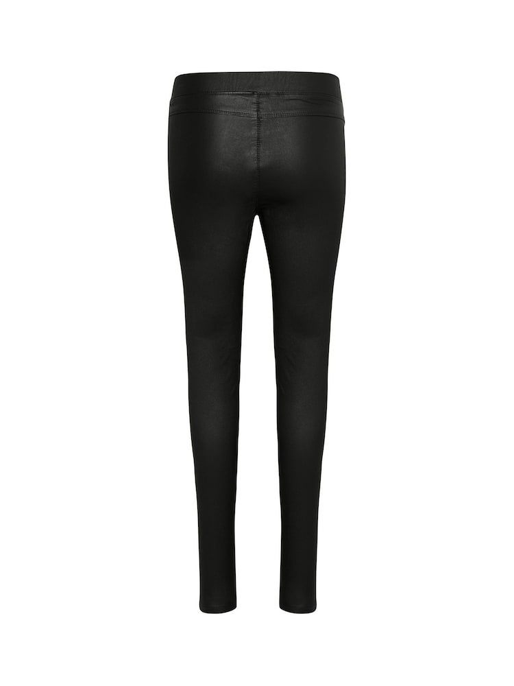 Kaffe Black Ada Faux Leather Leggings - Image 7 of 7