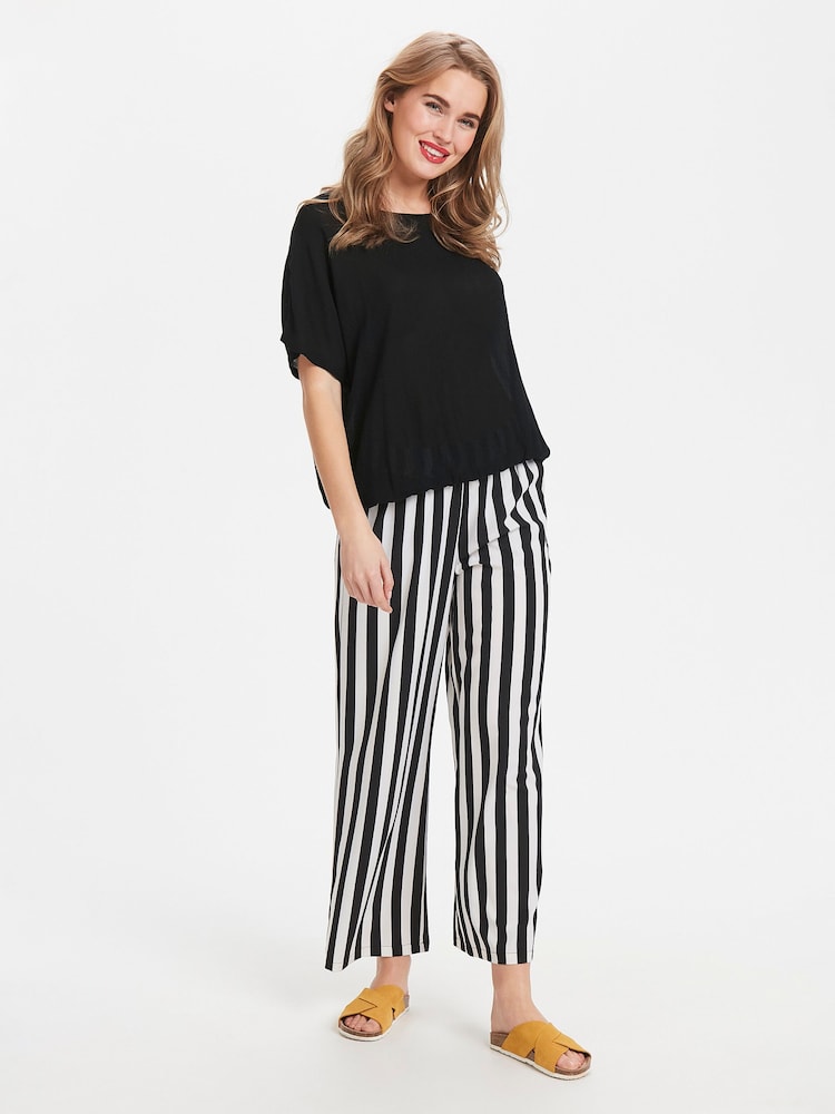 Kaffe Amber Stanley Black Short Sleeve Blouse - Image 1 of 7 Kaffe Amber Stanley Black Short Sleeve Blouse - Image 1 of 7