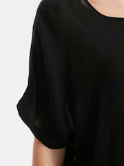 Kaffe Amber Stanley Black Short Sleeve Blouse - Image 4 of 7