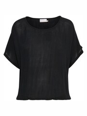Kaffe Amber Stanley Black Short Sleeve Blouse - Image 5 of 7