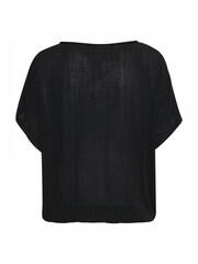 Kaffe Amber Stanley Black Short Sleeve Blouse - Image 6 of 7