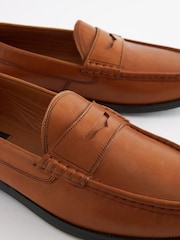Joules Penny Loafer Tan Brown Penny Loafers - Image 3 of 7
