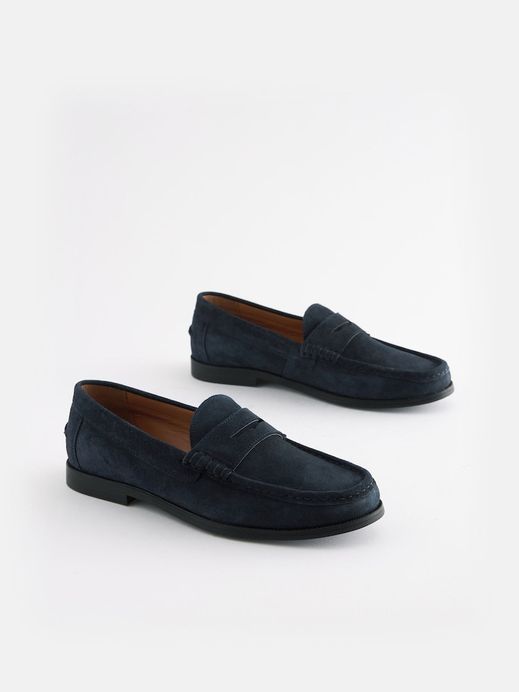 Joules Penny Loafer Navy Blue Penny Loafers - Image 1 of 8