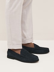 Joules Penny Loafer Navy Blue Penny Loafers - Image 7 of 8