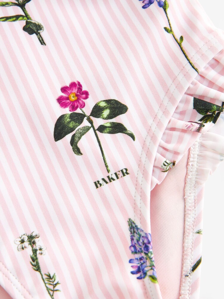 Baker by Ted Baker Gestreifter Badeanzug mit Kragen, Rosa - Bild 8 von 8 Baker by Ted Baker Gestreifter Badeanzug mit Kragen, Rosa - Bild 8 von 8