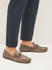 Joules Brown Suede Driver Shoes - Image 1 of 6