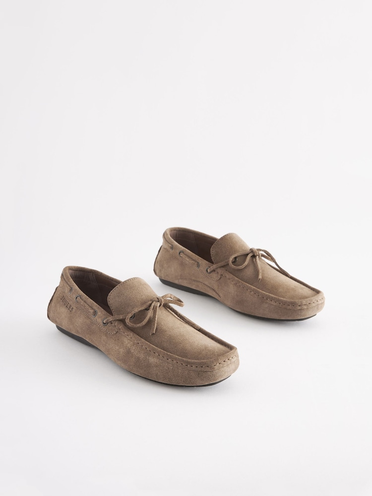 Joules Brown Suede Driver Shoes - Image 2 of 6