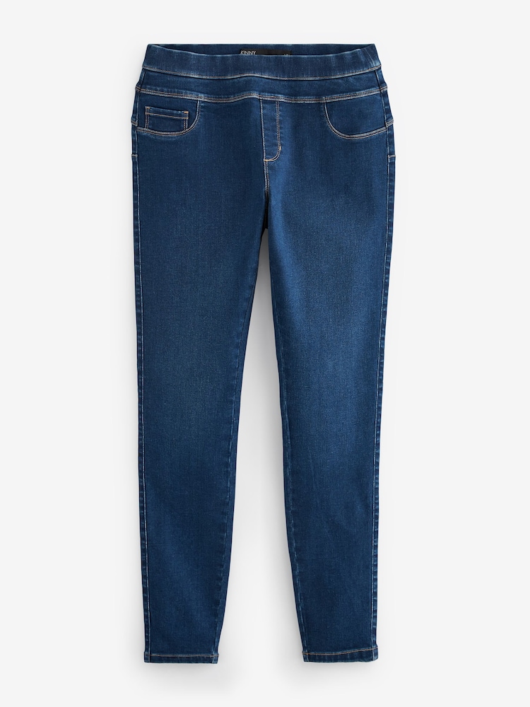 Blue Skinny Sculpting Pull-On Jeans - Image 1 of 1 Blue Skinny Sculpting Pull-On Jeans - Image 1 of 1