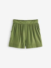 Green Elasticated Pull On Shorts - Image 4 of 4