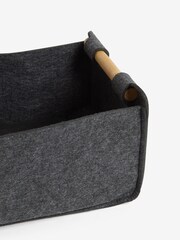 Set of 2 Grey Felt Storage Baskets - Image 3 of 3