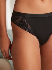 preto/roxo Purple - Pacote Knickers de microfibra e renda 2 - Imagem 7 de 9