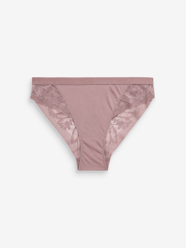 preto/roxo Purple - Pacote Knickers de microfibra e renda 2 - Imagem 9 de 9