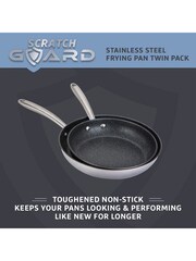 Prestige Silver Scratch Guard SS Non-Stick Twin Pack Frypan Set 25/29cm - Image 3 of 8
