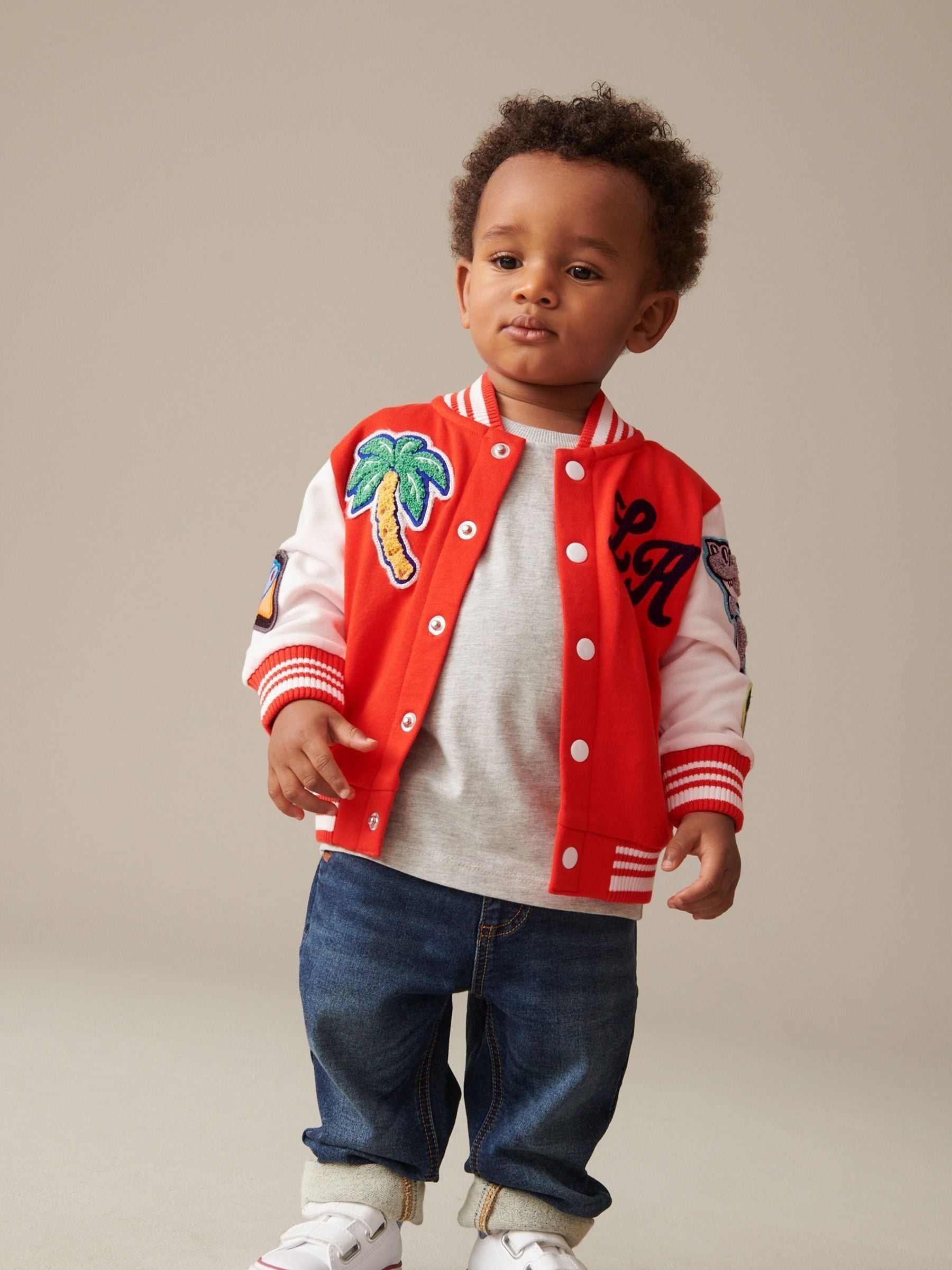 Buy Bright Red Letterman 100 Cotton Jacket 3mths 7yrs from Next South Africa