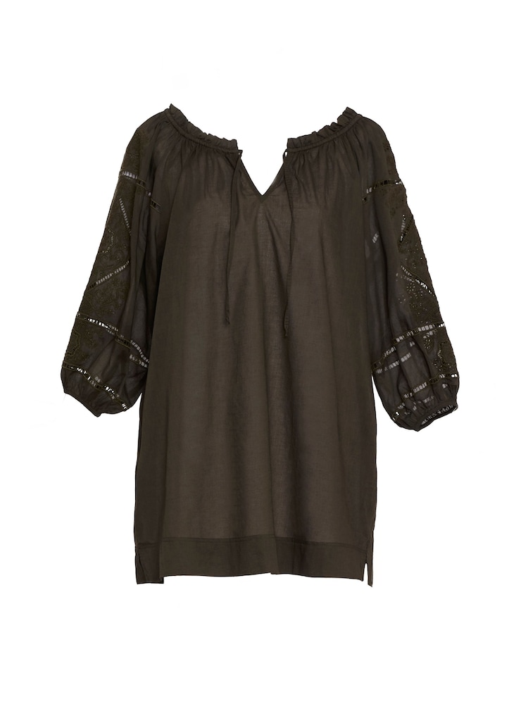 Lauren Ralph Lauren Cotton Embroidered Beach Dress Cover-Up - Image 4 of 4