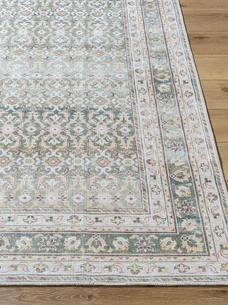 LIVABLISS Green Rainier Our Pnw Home Washable Traditional Boho Rug - Image 1 of 2 LIVABLISS Green Rainier Our Pnw Home Washable Traditional Boho Rug - Image 1 of 2
