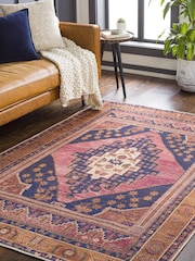 LIVABLISS Orange Amelie Vintage Traditional Washable Rug - Image 1 of 2