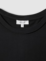 Reiss Black Tereza Cotton-Jersey Crew Neck T-Shirt - Image 6 of 6