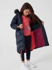 Mornarsko modra nepremočljiva dekliška parka Paul Smith Junior - Slika 4 iz 10